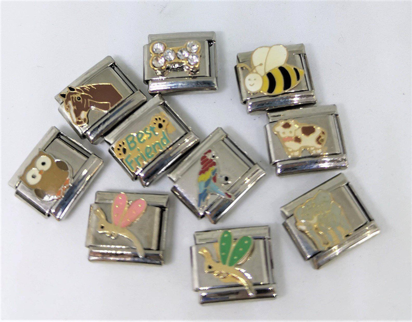 Old Stock 9mm Animal Charms - Pack of 10 Mixed Charms-Charmed Jewellery