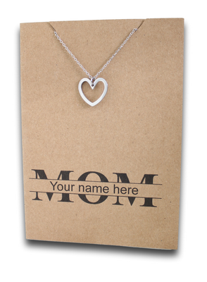 Open Heart Pendant & Chain - Card 333