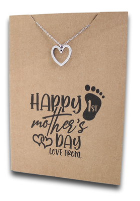 Open Heart Pendant & Chain - Card 336