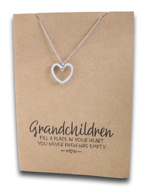 Open Heart Pendant & Chain - Card 338