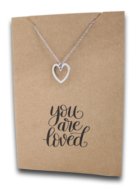 Open Heart Pendant & Chain - Card 340