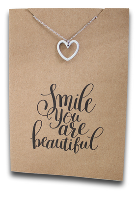 Open Heart Pendant & Chain - Card 341