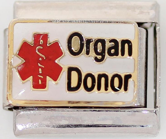 Organ Donor 9mm Charm-Charmed Jewellery