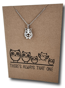 Owl Pendant & Chain - Card 428