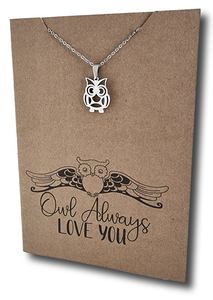 Owl Pendant & Chain - Card 429