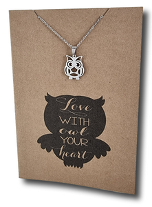 Owl Pendant & Chain - Card 430