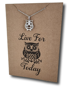 Owl Pendant & Chain - Card 431