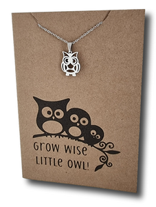 Owl Pendant & Chain - Card 432