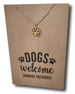 Paw Heart Pendant & Chain - Card 376