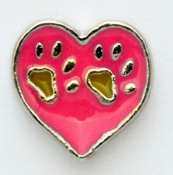 Paws on Heart Locket Charm-Charmed Jewellery