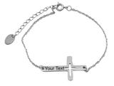 Personalized Cross Bracelet-Charmed Jewellery