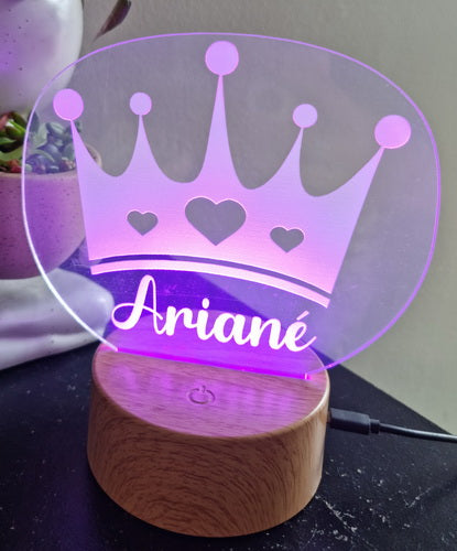 Personalized Crown LED Night Light
