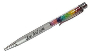 Personalized Crystal Pen - Silver Rainbow*