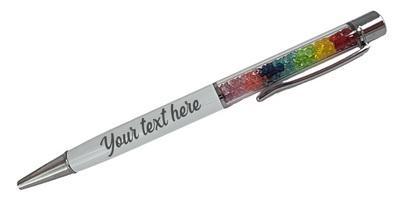 Personalized Crystal Pen - White Rainbow*