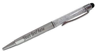 Personalized Crystal Stylus Pen - Silver*