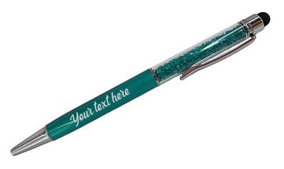 Personalized Crystal Stylus Pen - Turquoise*