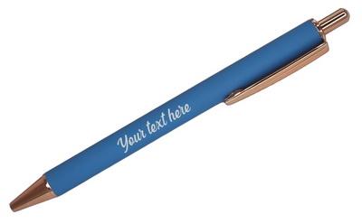 Personalized Powder Coated Pen - Blue*
