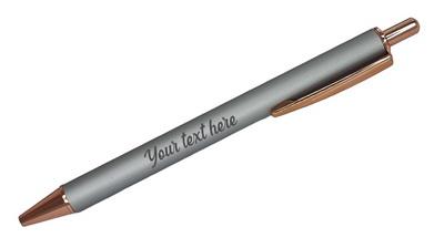 Personalized Powder Coated Pen - Silver*