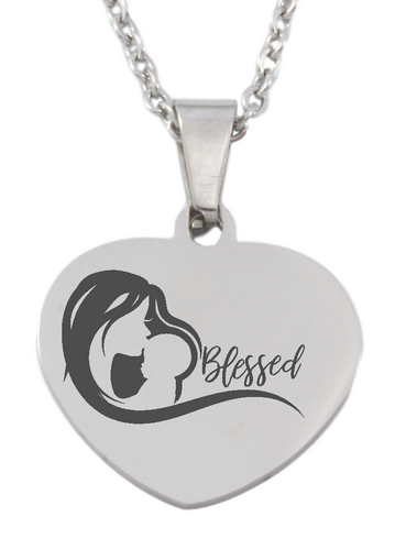 Personalized Stainless Steel Heart Pendant and Chain-Charmed Jewellery
