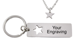 Personalized Star Keyring & Necklace Set-Charmed Jewellery