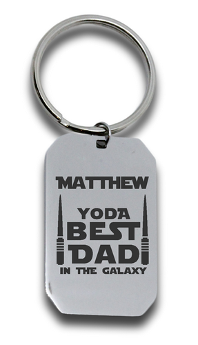 Personalized Star Wars Dad Engraved Keyring-Charmed Jewellery