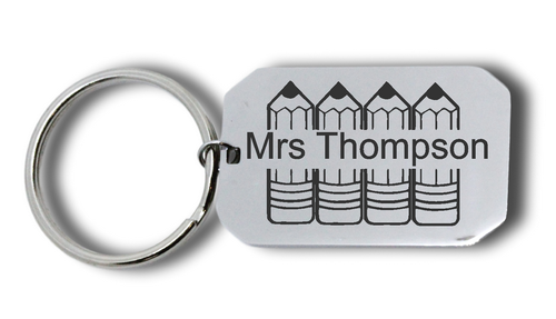 Personalized Teacher Engraved Keyring-Charmed Jewellery