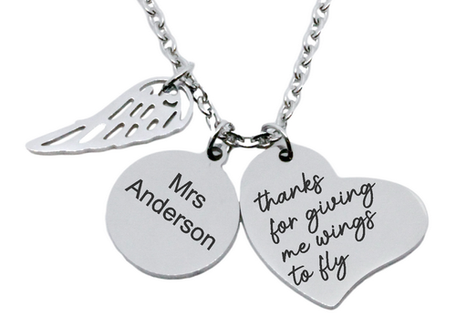 Personalized Teacher Pendant-Charmed Jewellery