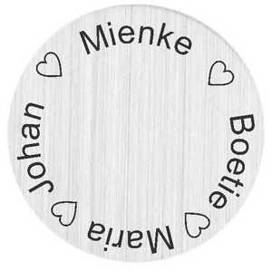 Personalized engraved names locket plate*Click to personalize*-Charmed Jewellery