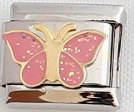 Pink Butterfly 9mm Charm-Charmed Jewellery