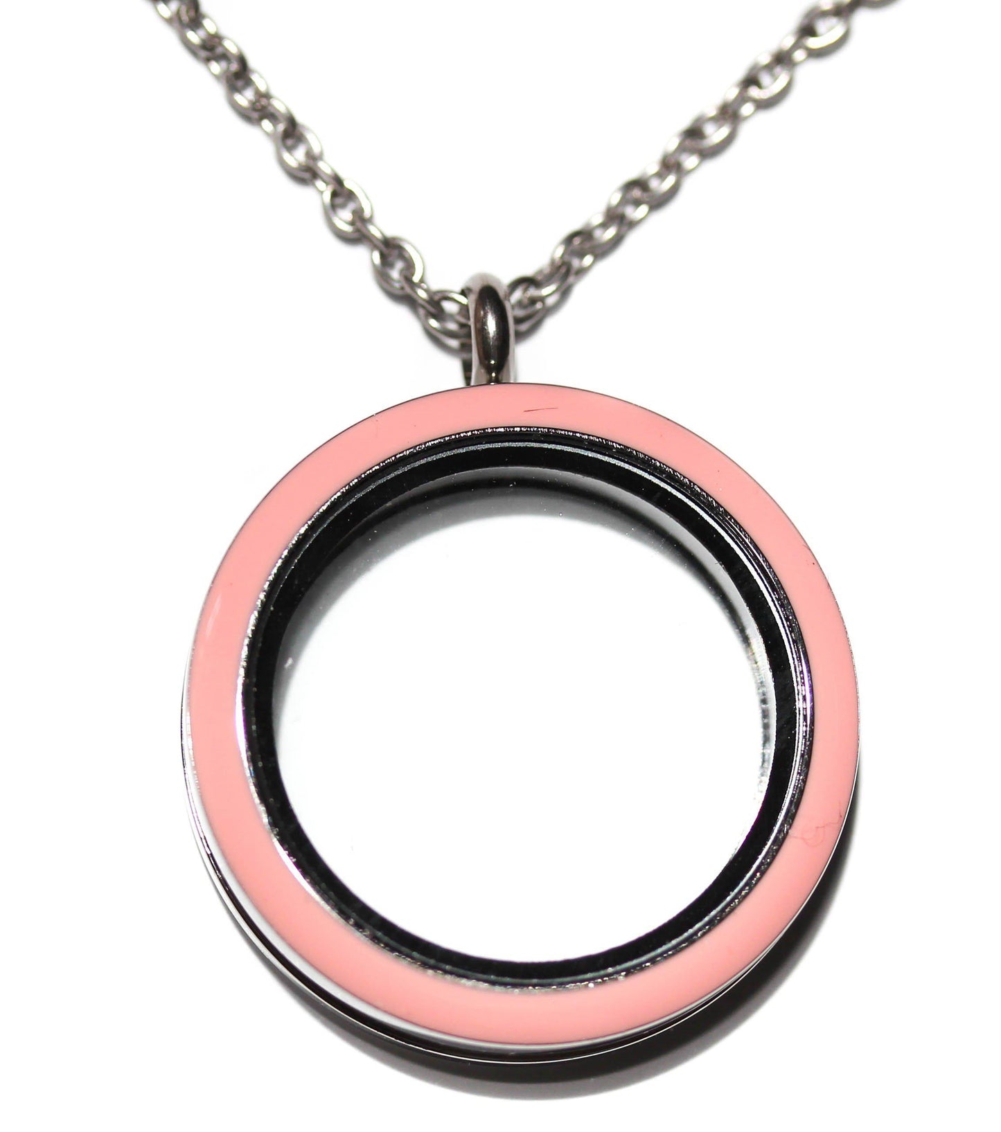 Pink Floating Locket Screw on Top-Charmed Jewellery