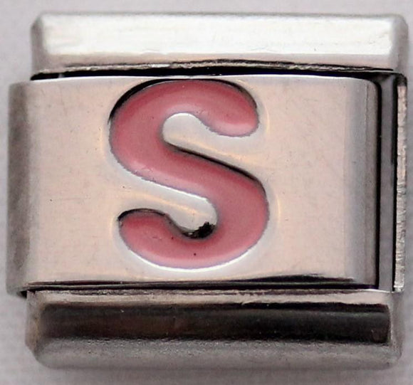 Pink Letter S-Charmed Jewellery