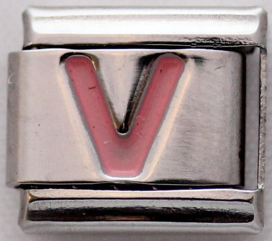 Pink Letter V-Charmed Jewellery