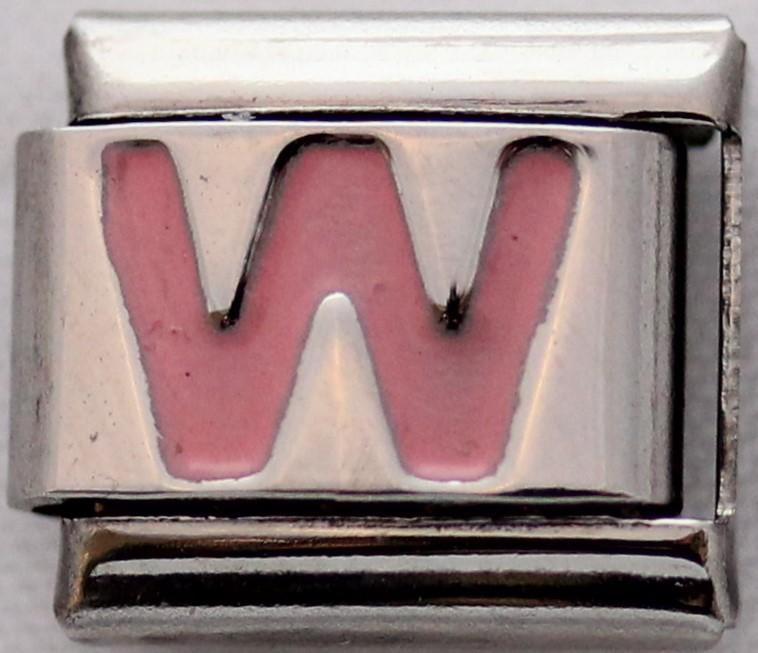 Pink Letter W-Charmed Jewellery