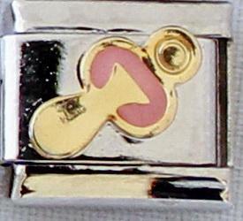 Pink dummy 9mm Charm-Charmed Jewellery