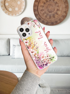 Personalized Pink Flower Cellphone Case