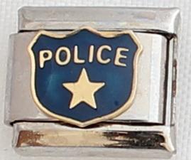 Police badge 9mm Charm-Charmed Jewellery