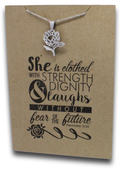 Protea Pendant & Chain - Card 184-Charmed Jewellery