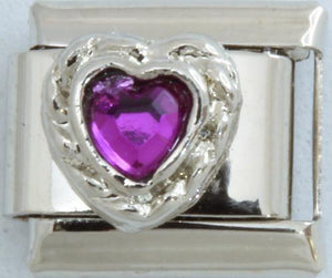 Purple Heart Stone 9mm Charm-Charmed Jewellery