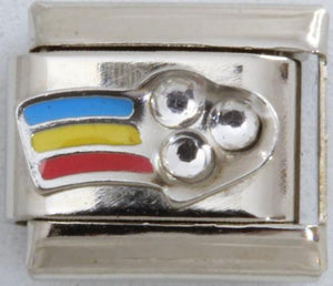 Rainbow Heart Stones 9mm Charm-Charmed Jewellery