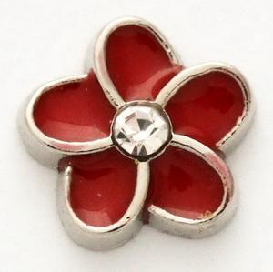 Red Flower Locket Charm-Charmed Jewellery