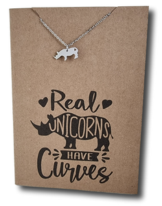 Rhino Pendant & Chain - Card 388