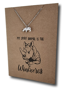 Rhino Pendant & Chain - Card 389