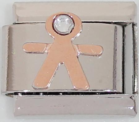 Rose Gold Boy 9mm Charm-Charmed Jewellery