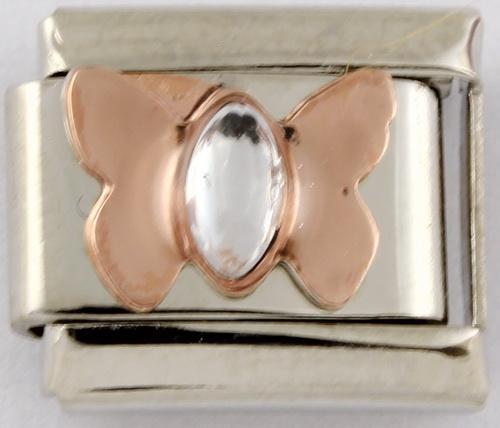 Rose Gold Butterfly 9mm Charm-Charmed Jewellery