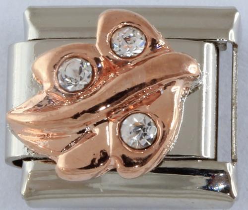 Rose Gold Leaf 9mm Charm-Charmed Jewellery