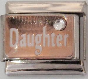Rose gold daughter 9mm Charm-Charmed Jewellery