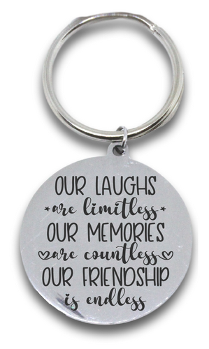 Round Engraved Keyring - Friendship