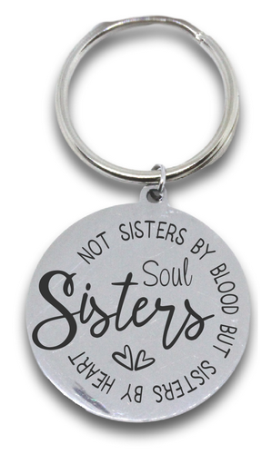 Round Engraved Keyring - Soul Sisters