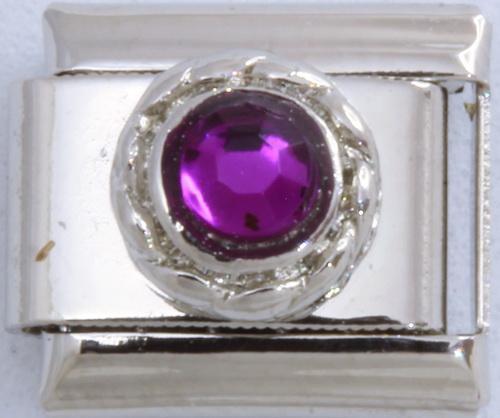 Round Purple Stone 9mm Charm-Charmed Jewellery