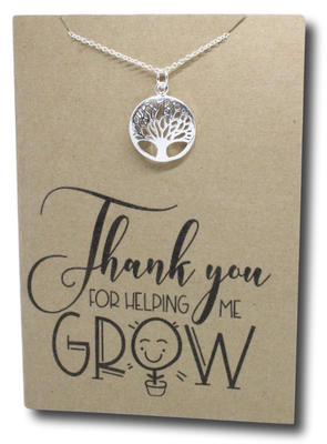 Round Tree Pendant & Chain - Card 227